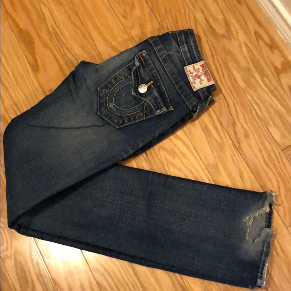 True religion jeans with rip